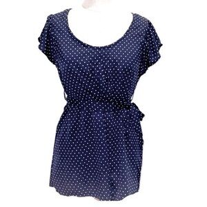 NWT! Fun Maternity Tunic - Navy w/ Polka Dots!